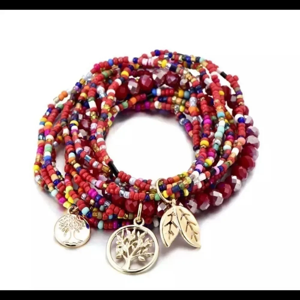BOHO SEED BEADS MULTI LAYER BRACELET‎